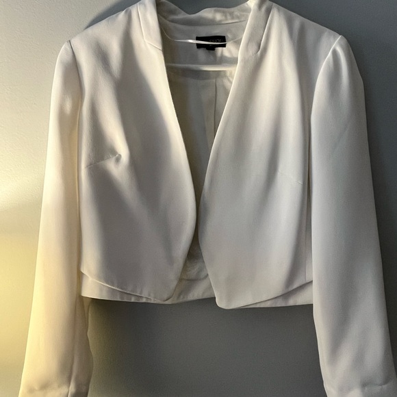 Cream cropped dress jacket blazer - Picture 1 of 5